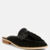 EDMANDA Tassle Detail Leather Mules In Black 1 EDMANDA Tassle Detail Leather Mules In Black -Her Shoe World edmandatassledetailleathermules RCSH4128 black 3