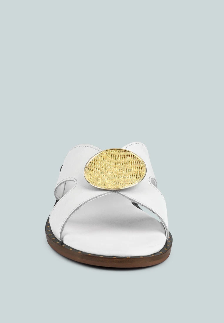 EUDORA Embellished White Slip-ons 7 EUDORA Embellished White Slip-ons - Image 5