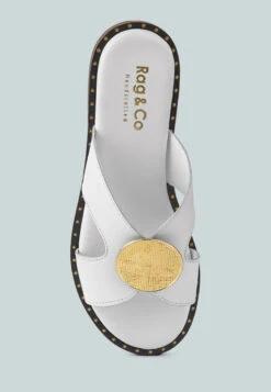 EUDORA Embellished White Slip-ons 15 EUDORA Embellished White Slip-ons -Her Shoe World eudorabuckleembllishedslipons RCSH4092 white 7