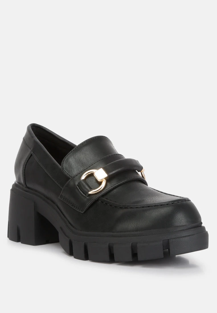 Evangeline Chunky Platform Loafers In Black 3 Evangeline Chunky Platform Loafers In Black