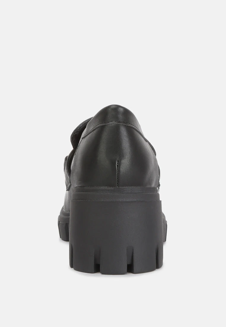 Evangeline Chunky Platform Loafers In Black 8 Evangeline Chunky Platform Loafers In Black - Image 6