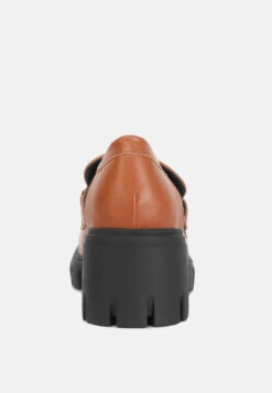 Evangeline Chunky Platform Loafers In Tan 11 Evangeline Chunky Platform Loafers In Tan -Her Shoe World evangelinechunkyplatformloafers RCSH4262 tan 17