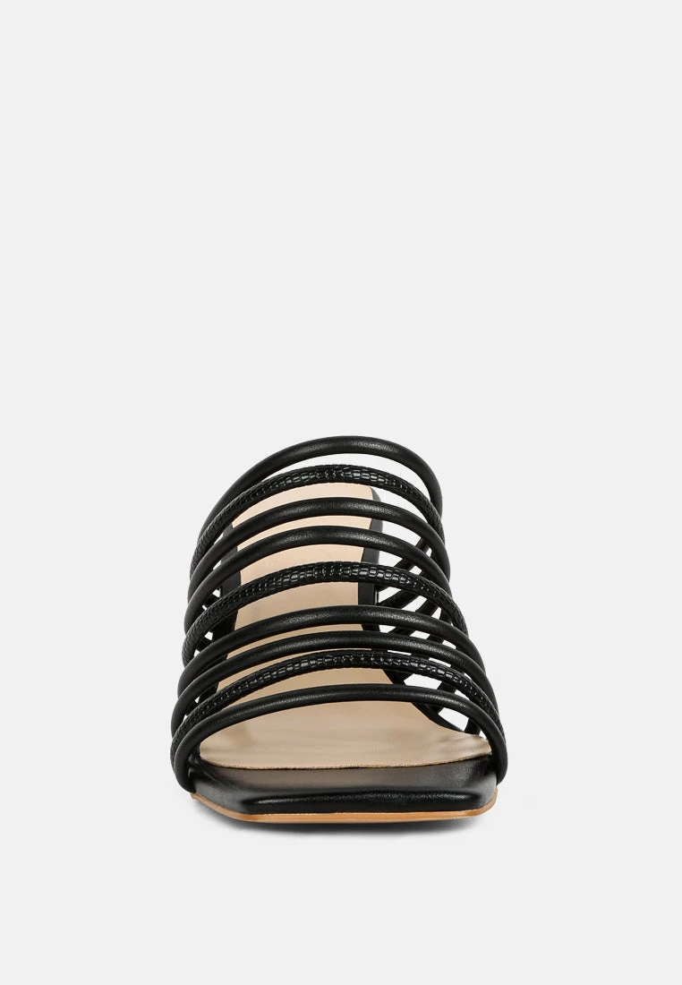 Fairleigh Black Strappy Slip On Sandals 5 Fairleigh Black Strappy Slip On Sandals - Image 3