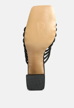 Fairleigh Black Strappy Slip On Sandals 15 Fairleigh Black Strappy Slip On Sandals -Her Shoe World fairleighstrappysliponsandals RCSH4191 Black 8