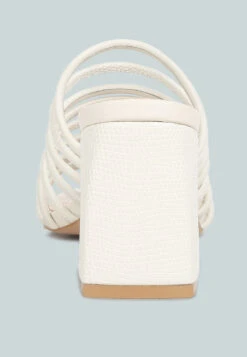Fairleigh Off White Strappy Slip On Sandals -Her Shoe World fairleighstrappysliponsandals RCSH4191 OffWhite 5