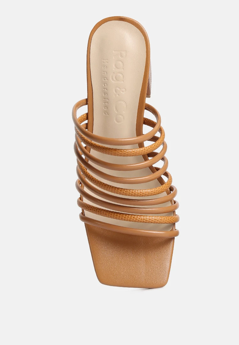 Fairleigh Tan Strappy Slip On Sandals 8 Fairleigh Tan Strappy Slip On Sandals - Image 6