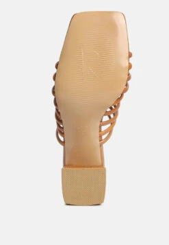 Fairleigh Tan Strappy Slip On Sandals 15 Fairleigh Tan Strappy Slip On Sandals -Her Shoe World fairleighstrappysliponsandals RCSH4191 Tan 7