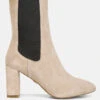 Gaven Suede High Ankle Chelsea Boots In Sand -Her Shoe World gavensuedehighanklechelseaboots RCSH4340 sand 2