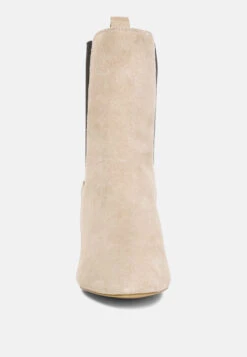 Gaven Suede High Ankle Chelsea Boots In Sand 9 Gaven Suede High Ankle Chelsea Boots In Sand -Her Shoe World gavensuedehighanklechelseaboots RCSH4340 sand 4