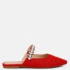 GEODE Pearl Embellished Slip On Mules In Red 2 GEODE Pearl Embellished Slip On Mules In Red -Her Shoe World geodepearlembellishedsliponmules RCSH3111 red 4