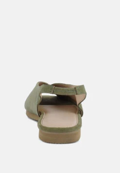 GRETCHEN Green Slingback Flat Sandals 13 GRETCHEN Green Slingback Flat Sandals -Her Shoe World gretchenmustardslingbackflatsandals RCSH2032 green 8