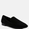 JULIA Black Suede Semi Casual Loafers 1 JULIA Black Suede Semi Casual Loafers -Her Shoe World juliatexturedloafers RCSH2230 black 6