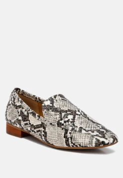 Her Shoe World -Her Shoe World juliatexturedloafers RCSH2230 multi snake 3