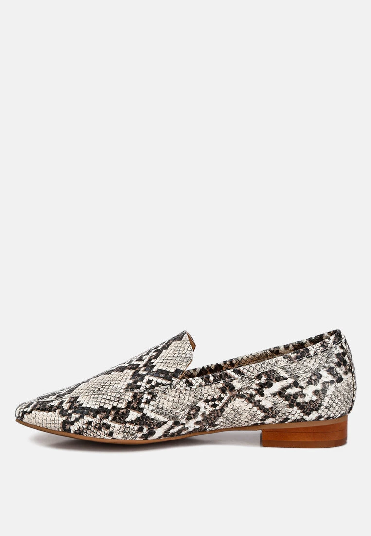 JULIA Snake Skin Textured Loafers 6 JULIA Snake Skin Textured Loafers - Image 4