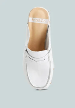 Lyrac Recycled Leather Platform Clogs In White 21 Lyrac Recycled Leather Platform Clogs In White -Her Shoe World lyracrecycledleatherplatformclogs RCSH4775R white 10