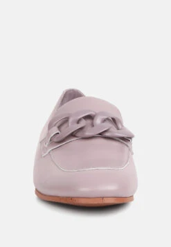 MERVA Chunky Chain Leather Loafers In Lilac 12 MERVA Chunky Chain Leather Loafers In Lilac -Her Shoe World mervachunkychainleatherloafersRCSH4106Lilac 2