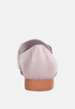MERVA Chunky Chain Leather Loafers In Lilac 14 MERVA Chunky Chain Leather Loafers In Lilac -Her Shoe World mervachunkychainleatherloafersRCSH4106Lilac 5