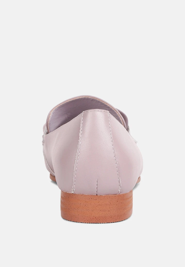 MERVA Chunky Chain Leather Loafers In Lilac 7 MERVA Chunky Chain Leather Loafers In Lilac - Image 5
