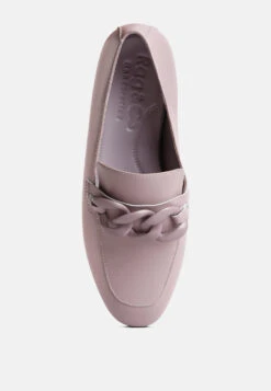 MERVA Chunky Chain Leather Loafers In Lilac 15 MERVA Chunky Chain Leather Loafers In Lilac -Her Shoe World mervachunkychainleatherloafersRCSH4106Lilac 6
