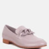 MERVA Chunky Chain Leather Loafers In Lilac 1 MERVA Chunky Chain Leather Loafers In Lilac -Her Shoe World mervachunkychainleatherloafersRCSH4106Lilac 9
