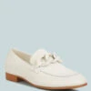 MERVA Chunky Chain Leather Loafers In Off White 2 MERVA Chunky Chain Leather Loafers In Off White -Her Shoe World mervachunkychainleatherloafersRCSH4106OffWhite 5