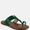 MILA Green Toe Ring Thong Slip Ons 1 MILA Green Toe Ring Thong Slip Ons -Her Shoe World milatoeringthongslipons RCSH4084 green 2