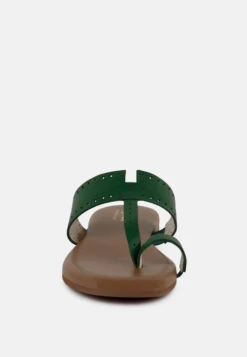 MILA Green Toe Ring Thong Slip Ons 11 MILA Green Toe Ring Thong Slip Ons -Her Shoe World milatoeringthongslipons RCSH4084 green 5