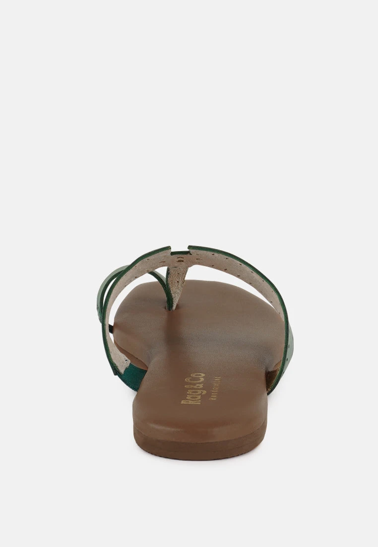 MILA Green Toe Ring Thong Slip Ons 7 MILA Green Toe Ring Thong Slip Ons - Image 5