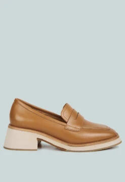 MOORE Lead Lady Loafers In Tan