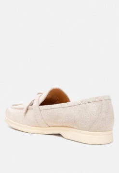 Nautica Genuine Suede Knot Detailed Loafers 24 Nautica Genuine Suede Knot Detailed Loafers -Her Shoe World nauticasuedeknotdetailedloafers RCSH4827 beige 5