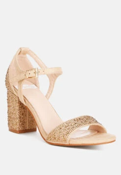 Navoli Rhinestones Embellished Sandals -Her Shoe World navoli rhinestones embellished sandals RCSH4810 beige 3