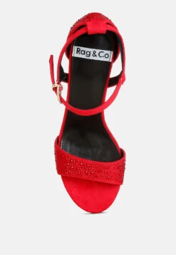 Navoli Rhinestones Embellished Sandals -Her Shoe World navolirhinestonesembellishedsandals SH4810 red 10