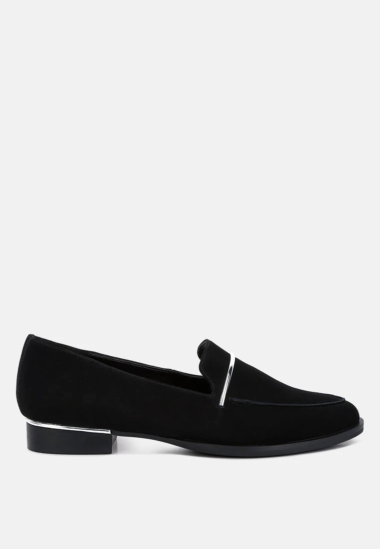 PAULINA Black Suede Leather Loafers 4 PAULINA Black Suede Leather Loafers - Image 2