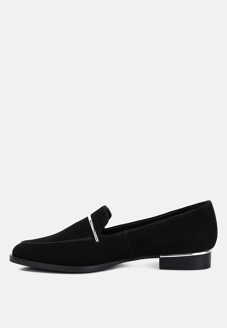 PAULINA Black Suede Leather Loafers 6 PAULINA Black Suede Leather Loafers - Image 4