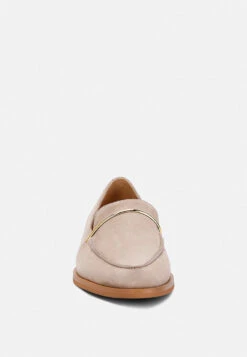 PAULINA Taupe Suede Slip-on Loafers -Her Shoe World paulinasuedeslip onloafers RCSH2234 taupe 3