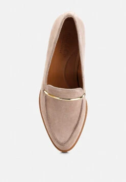 PAULINA Taupe Suede Slip-on Loafers -Her Shoe World paulinasuedeslip onloafers RCSH2234 taupe 8