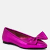 PIE-TRIBE Metallic Bow Ballerinas In Fuchsia 1 PIE-TRIBE Metallic Bow Ballerinas In Fuchsia -Her Shoe World pietribebluemetallicbigbowballerinas RCSH3274 fuchsia 2