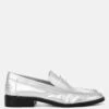 Plavia Genuine Leather Loafers 1 Plavia Genuine Leather Loafers -Her Shoe World plaviagenuineleatherloafers RCSH4826 silver 2