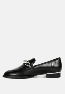POLA Black Leather Horsebit Loafers -Her Shoe World polaleatherhorsebitloafers RCSH2233 black 5