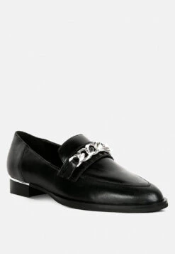 POLA Black Leather Horsebit Loafers -Her Shoe World polaleatherhorsebitloafers RCSH2233 black 7
