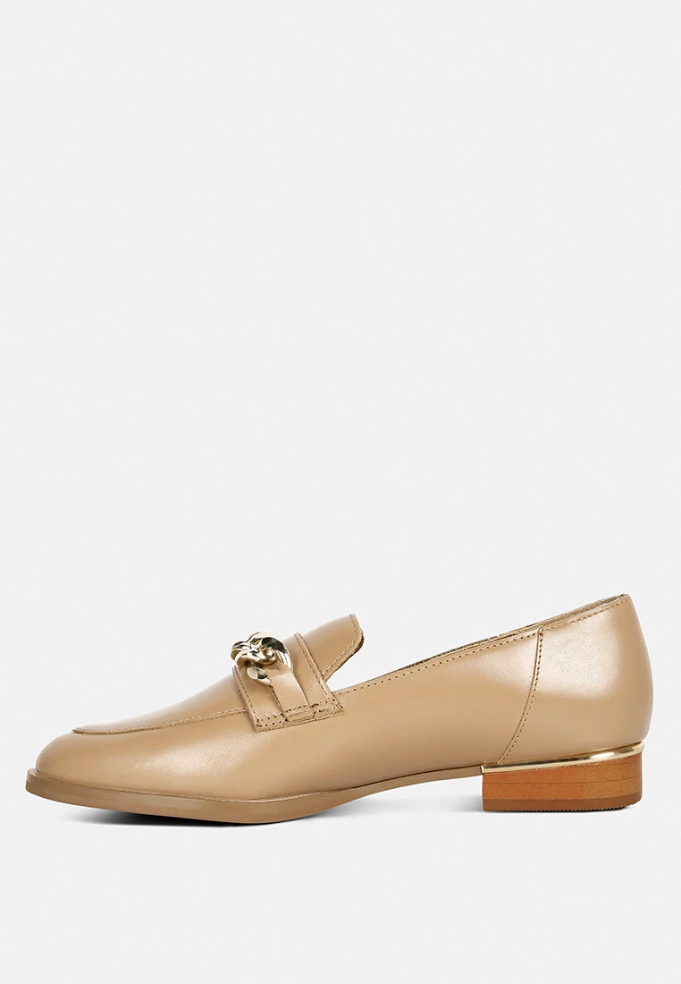 POLA Nude Leather Horsebit Loafers 7 POLA Nude Leather Horsebit Loafers - Image 5