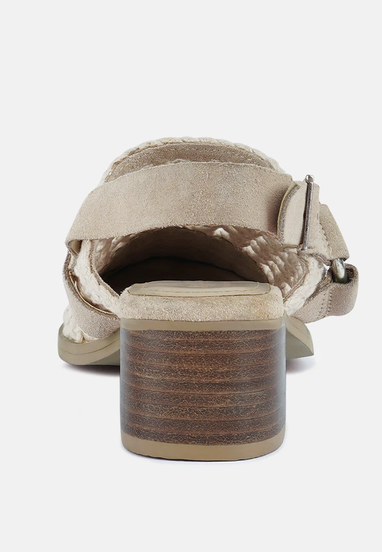 ROSALIE Off White Block Heeled Sandal 7 ROSALIE Off White Block Heeled Sandal - Image 5