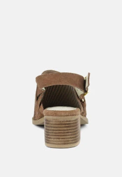 ROSALIE Tan Block Heeled Sandal -Her Shoe World rosalieblockheeledsandal RCSH2112 tan 6
