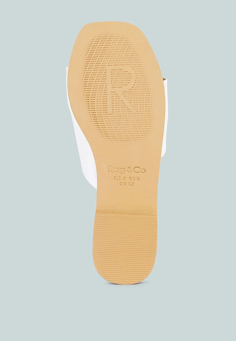 TATAMI White Leather Classic Slide Flats 9 TATAMI White Leather Classic Slide Flats - Image 7