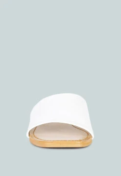 TATAMI White Leather Classic Slide Flats 11 TATAMI White Leather Classic Slide Flats -Her Shoe World tatamileatherclassicslideflats RCSH2953 white 9