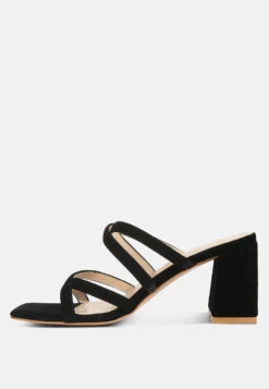Valentina Strappy Casual Block Heel Sandals In Black -Her Shoe World valentinastrappycasualblockheelsandalsinBlack RCSH4188 Black 1