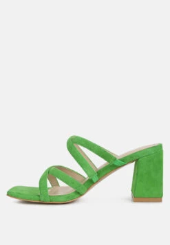 Valentina Strappy Casual Block Heel Sandals In Green 12 Valentina Strappy Casual Block Heel Sandals In Green -Her Shoe World valentinastrappycasualblockheelsandalsinGreen RCSH4188 Green 2
