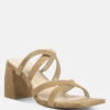 Valentina Strappy Casual Block Heel Sandals In Tan -Her Shoe World valentinastrappycasualblockheelsandalsinTan RCSH4188 Tan 8