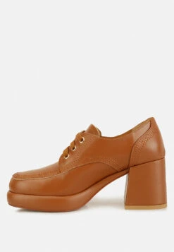 Quecha Leather Block Heel Oxfords In Tan 12 Quecha Leather Block Heel Oxfords In Tan -Her Shoe World zailaleatherblockheeloxfords RCSH4218 tan 3