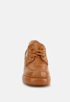 Quecha Leather Block Heel Oxfords In Tan 11 Quecha Leather Block Heel Oxfords In Tan -Her Shoe World zailaleatherblockheeloxfords RCSH4218 tan 4